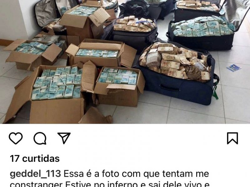 Imagem de Geddel reflete sobre malas com R$ 51 milhões e avisa: 'Nada me constrange'