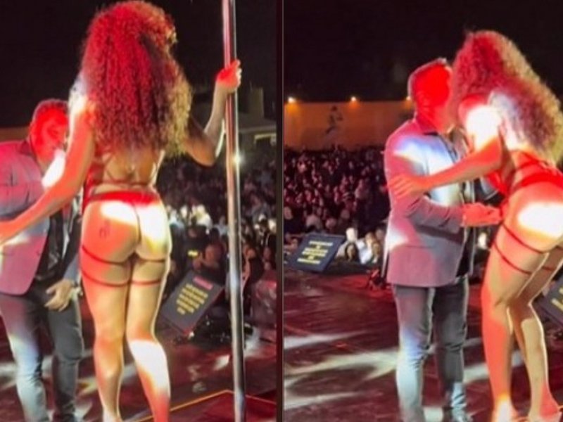 Imagem de Sertanejo viraliza na internet após suposta ereção ao ver dançarina em show; veja vídeo