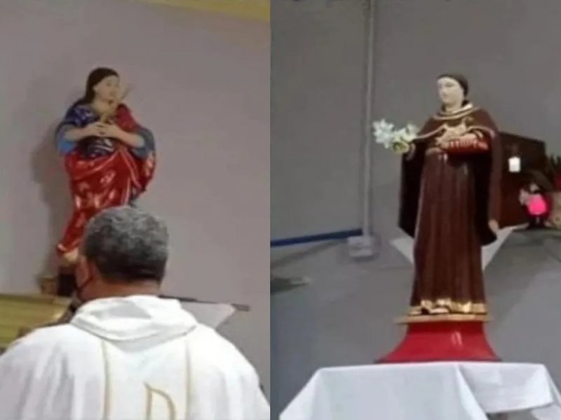 Imagem de Imagens raras de santos são furtadas de igreja na Bahia