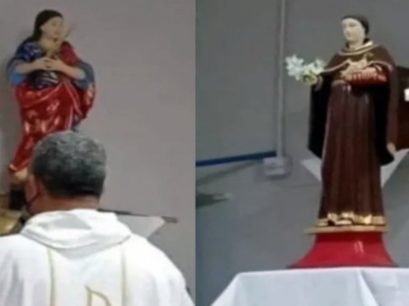 Imagem de Imagens raras de Santo Antônio e Santa Bárbara furtadas de igreja na Bahia são recuperadas