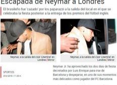 Imagem de Balada de Neymar em Londres gera críticas da impresa catalã
