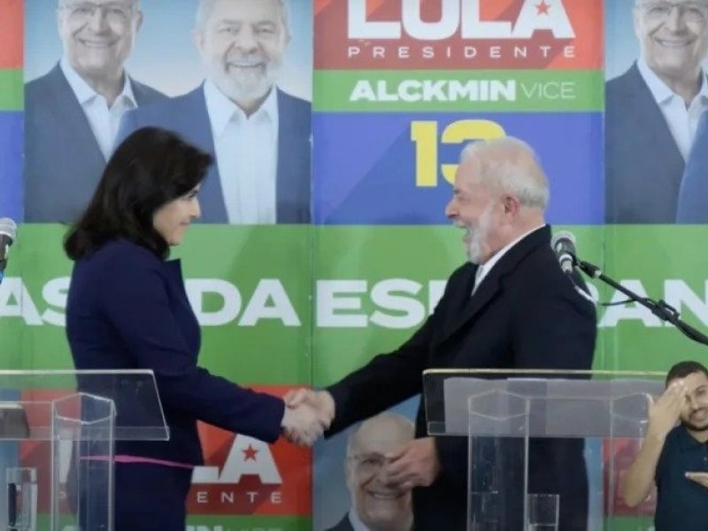 Imagem de Lula investe na popularidade de Simone Tebet e dá um quarto do tempo eleitoral à senadora