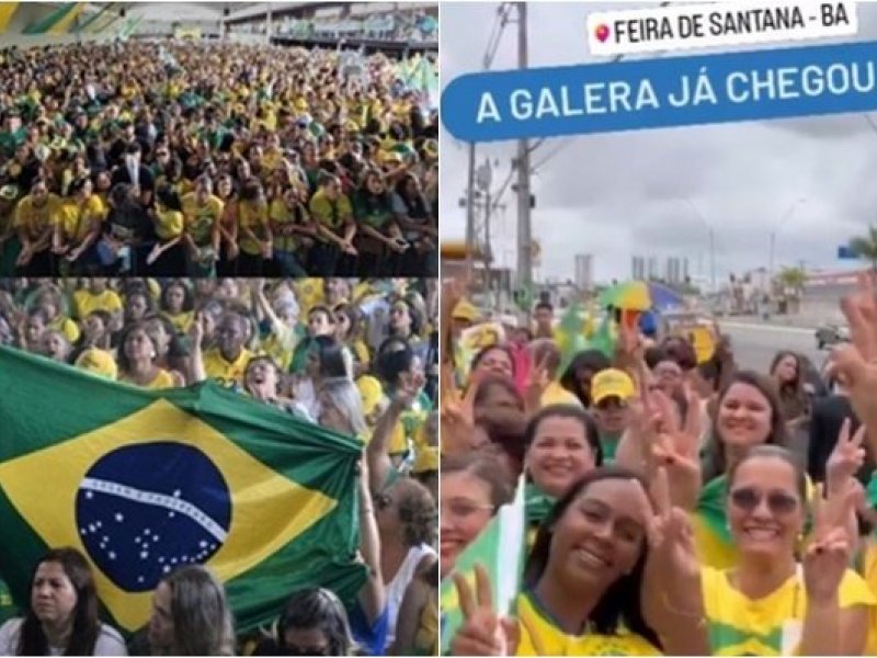Imagem de Em Feira de Santana, Michelle Bolsonaro e Damares reúnem apoiadores e convocam mulheres a votar em Bolsonaro