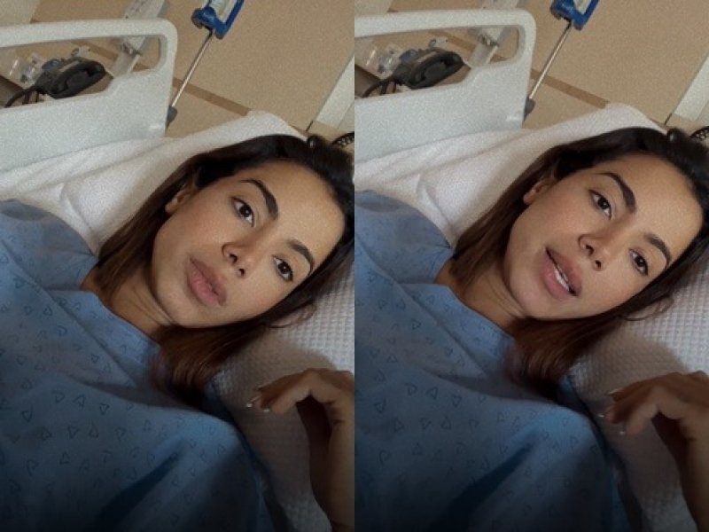 Imagem de Em live, Anitta tranquiliza fãs após segunda internação