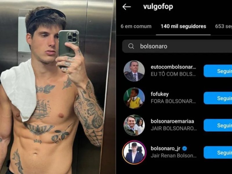 Imagem de Casa de Vidro: Após burburinhos, Gabriel revela se é amigo do filho de Bolsonaro
