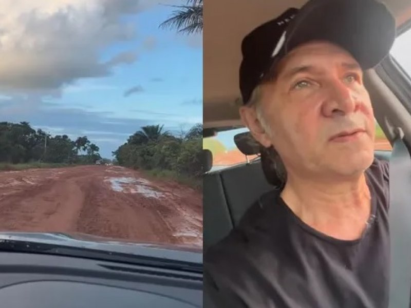 Imagem de Ex-ator da Globo faz viagem para local turístico da Bahia e reclama de condições da estrada