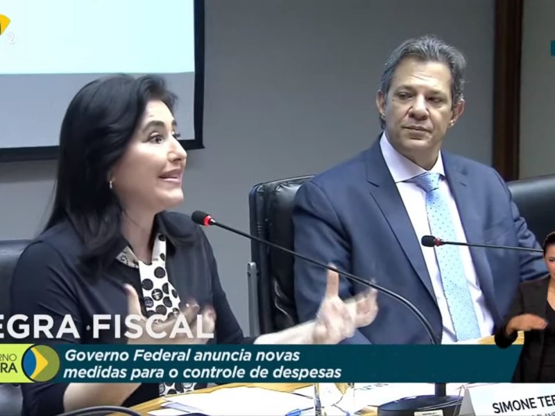 Imagem de Fernando Haddad e Simone Tebet apresentam detalhes nova regra fiscal proposta pelo governo Lula