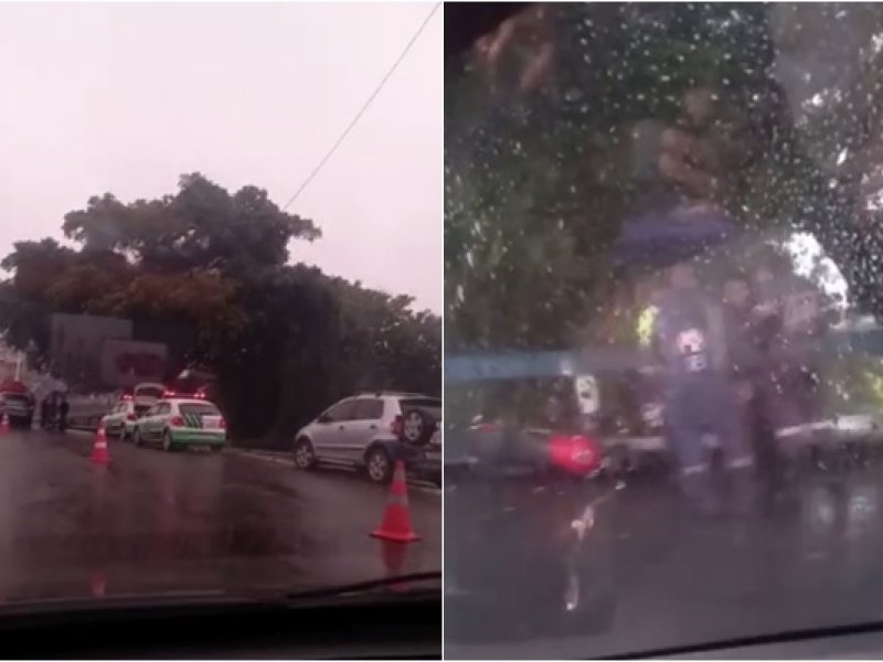 Imagem de Carro e moto se envolvem em acidente na Avenida Bonocô