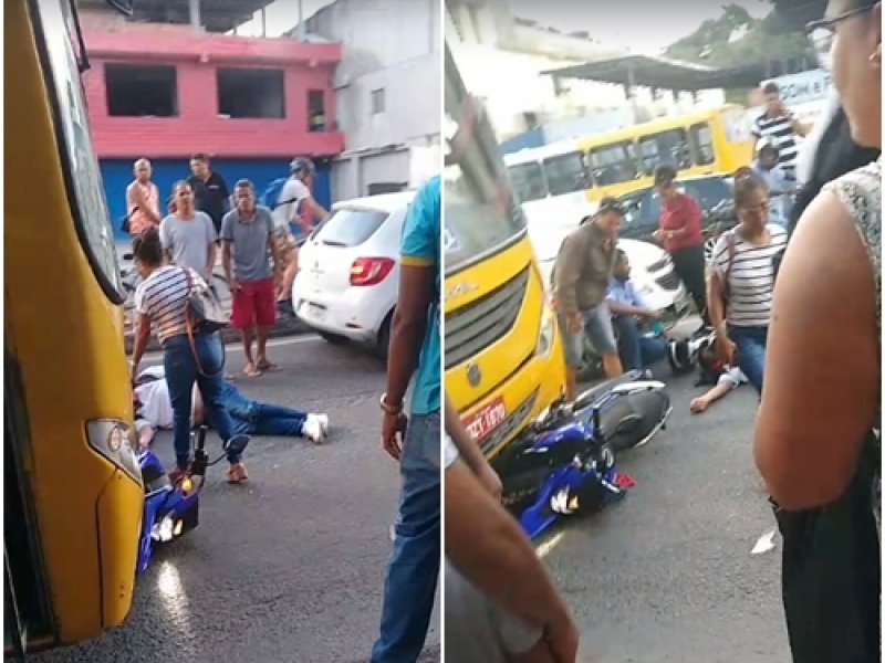 Imagem de Acidente com ônibus e moto deixa homem ferido e causa congestionamento na Suburbana