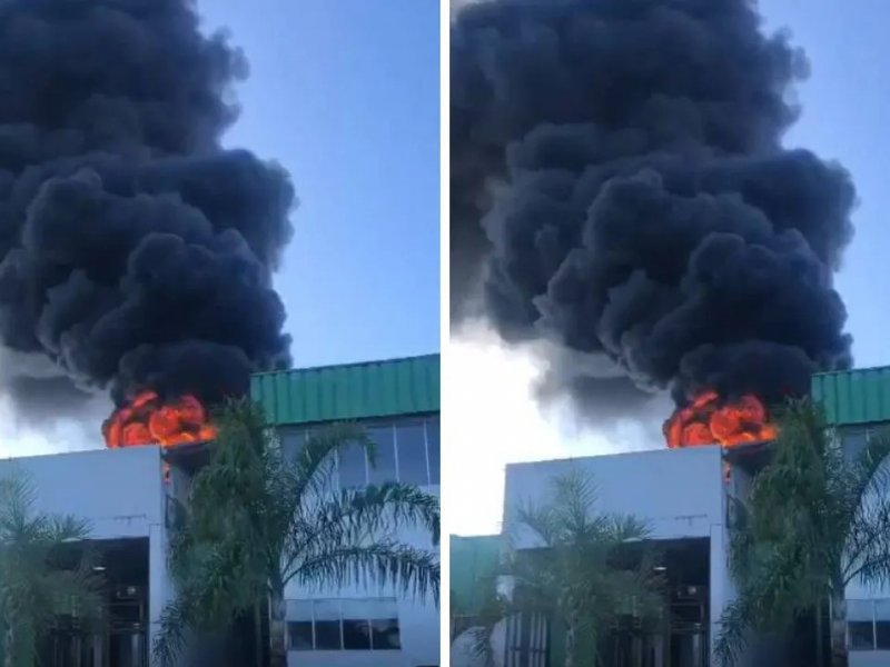 Imagem de Vídeo: Indústria de refrigerante pega fogo em Alagoinhas 