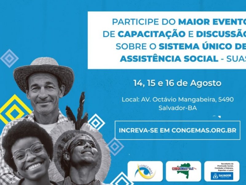 Imagem de Bahia recebe encontro de gestores da assistência social do Nordeste entre os dias 14 e 16 de agosto