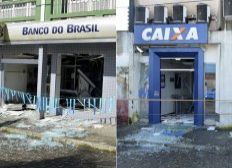 Imagem de Duas agências bancárias ficam destruídas após serem explodidas na Bahia