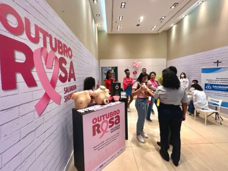 Imagem de Shoppings de Salvador recebem ações do Outubro Rosa a partir desta terça-feira (17); saiba programação