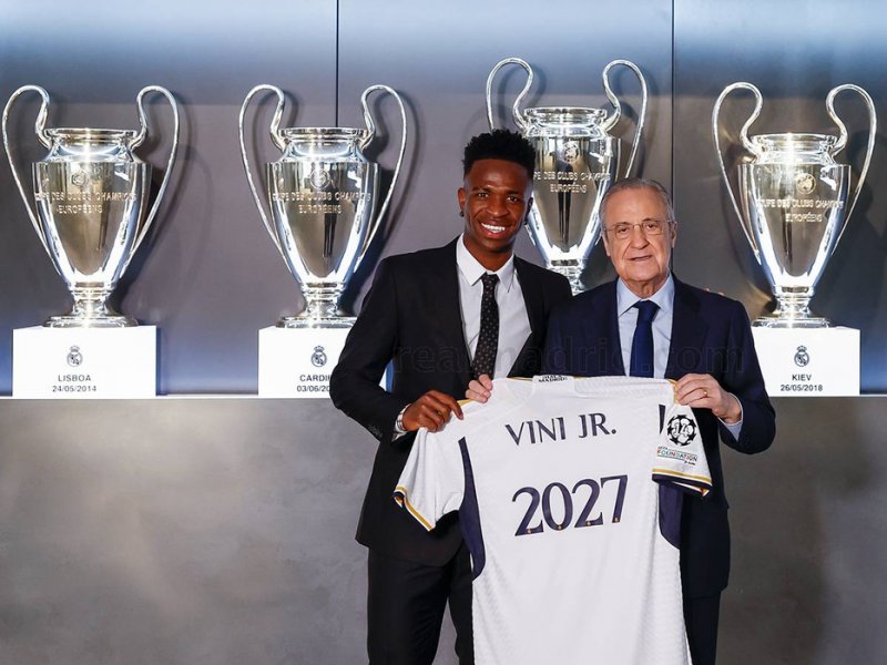Imagem de Real Madrid renova com atacante Vinicius Júnior até 2027