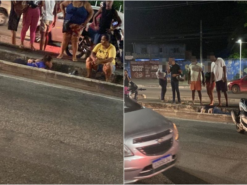 Imagem de 'Motouber' e passageira sofrem acidente após tentativa de assalto em Salvador