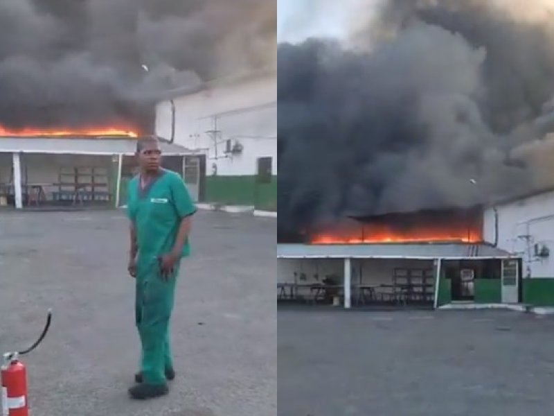 Imagem de Vídeo: fogo atinge ônibus na garagem da Ottrans em Salvador