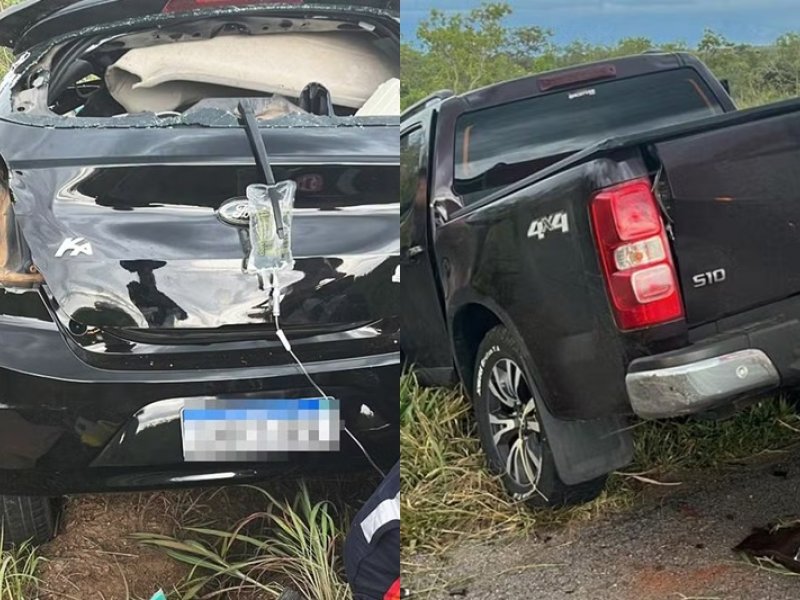 Imagem de Quatro pessoas da mesma família morrem após carro e caminhonete colidirem no oeste da Bahia