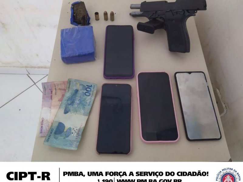 Imagem de PM prende suspeito e liberta reféns em São Felipe