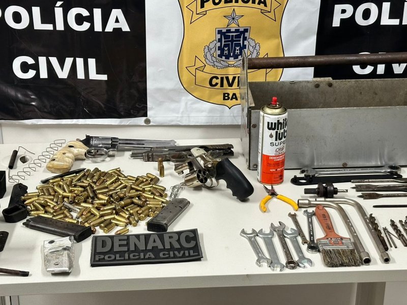 Imagem de Oficina clandestina para reparo de armas é localizada pela polícia no Subúrbio de Salvador