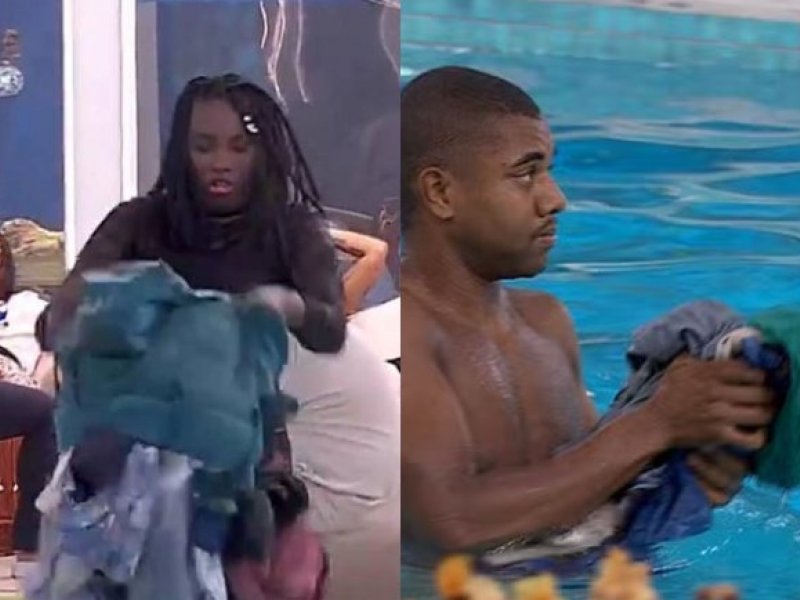 Imagem de BBB 24: Prometeu e cumpriu! Leidy Elin joga roupas de Davi na piscina; assista