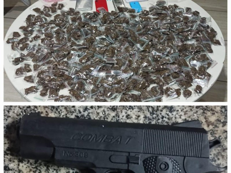 Imagem de Droga e réplica de arma de fogo são apreendidas pela PM em Simões Filho