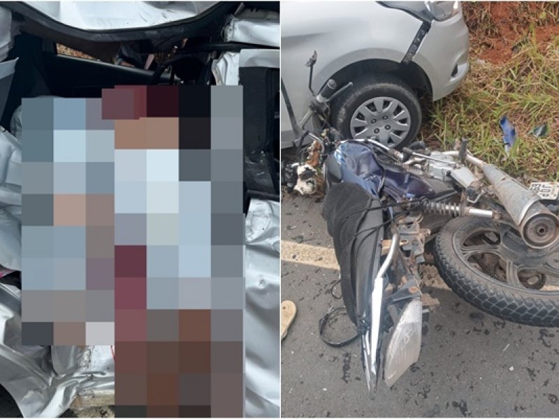 Imagem de Motociclista morre após moto bater na lateral de carro no interior da Bahia