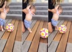 Imagem de Shakira mostra vídeo do filho caçula 'chutando' bola de futebol