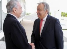 Imagem de Temer recebe futuro secretário-geral da ONU em Brasília