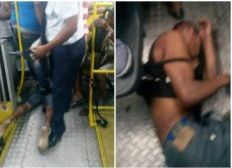 Imagem de Ladrão tenta roubar ônibus de Camaçari e é espancado por motoristas e passageiros