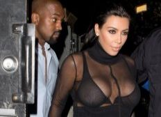 Imagem de Grávida de cinco meses Kim Kardashian exige look transparente e ousado