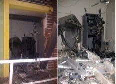 Imagem de  Quadrilha destrói parte de banco durante explosão de caixas eletrônicos