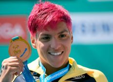 Imagem de Ana Marcela fica em 3º na maratona aquática de 5KM e fatura 2º Bronze no mundial 