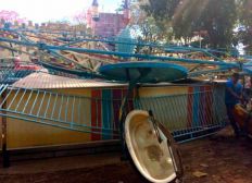 Imagem de Brinquedo desaba e fere 11 em parque de diversões de Goiânia
