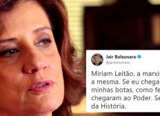 Imagem de Bolsonaro chama Mirian Leitão de "porca" 