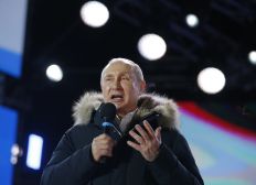 Imagem de Com 80% das urnas apuradas, Putin lidera com mais de 76% dos votos