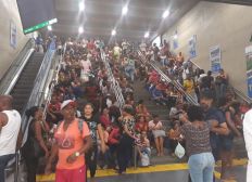 Imagem de Sem metrô e trens em Salvador, Estação da Lapa ficou lotada após apagão