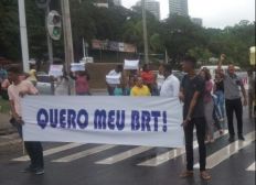 Imagem de População se manisfesta a favor do BRT em Salvador 