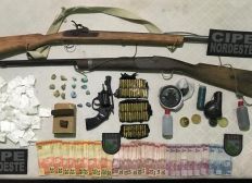 Imagem de Cipe Nordeste prende traficante de drogas, armas e munições