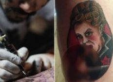 Imagem de Tatuador causa polêmica na web ao criar arte retratando a presidente Dilma Rousseff