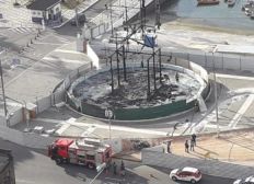 Imagem de Monumento destruído em incêndio no Comércio será reconstruído, diz prefeitura
