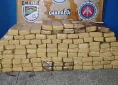 Imagem de Cipe Chapada encontra 101 kg de maconha em micro-ônibus