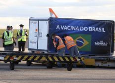 Imagem de Lote com doses da vacina Coronavac chega ao Brasil
