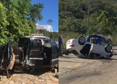 Imagem de  Colisão entre carro e caminhonete deixa motorista ferido em Rio de Contas