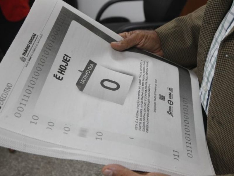Imagem de Diário Oficial do Estado é veiculado apenas em versão digital a partir desta terça (21)