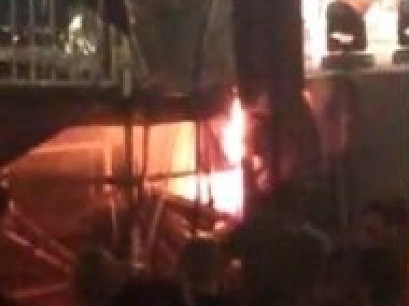 Imagem de Incêndio é registrado durante show do Olodum no Pelourinho