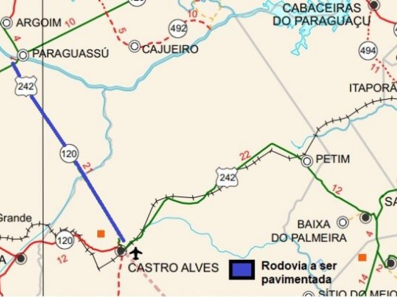 Imagem de Rodovia entre Castro Alves e o entroncamento da BR-116 será pavimentada