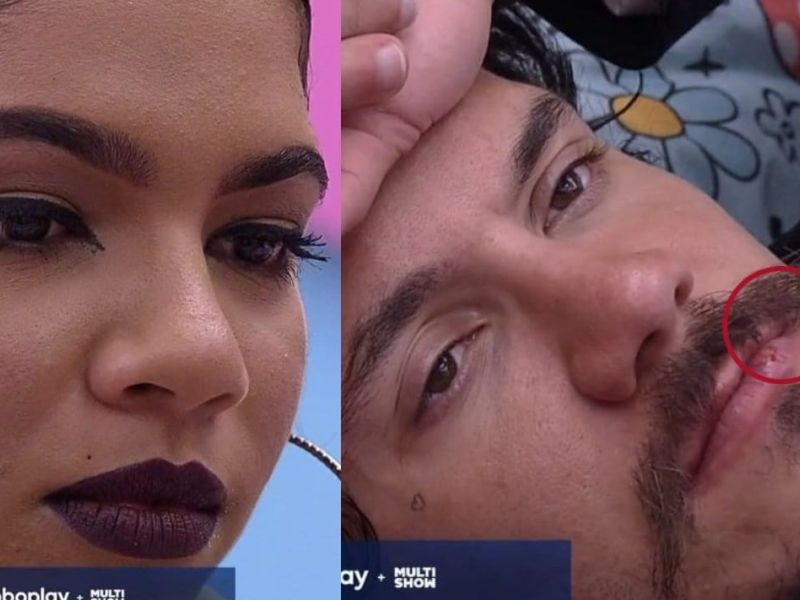 Imagem de BBB 22: Maria se preocupa após Eliezer beijar Natália: "Você está com herpes"