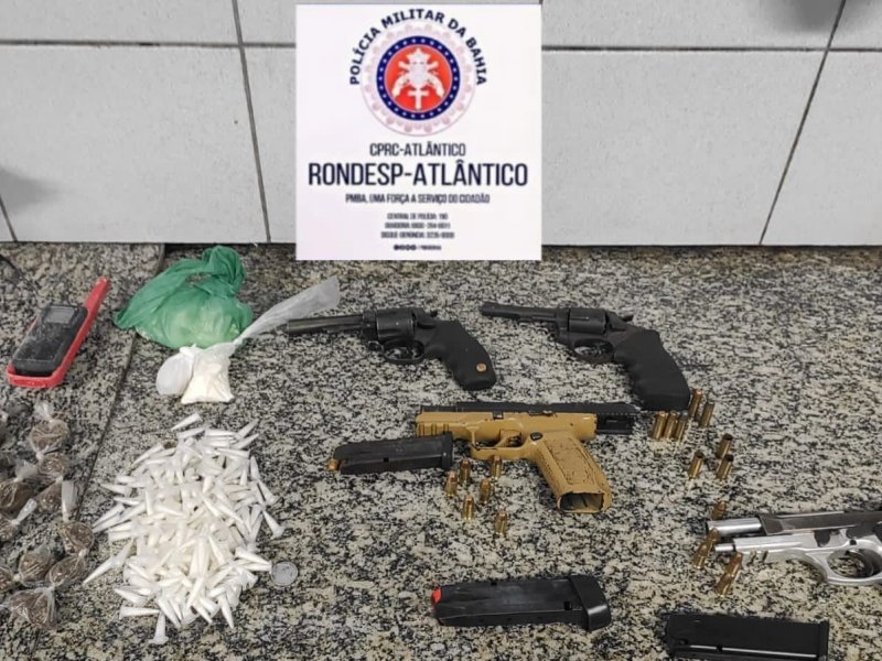 Imagem de Rondesp Atlântico retira quatro armas e munições das ruas