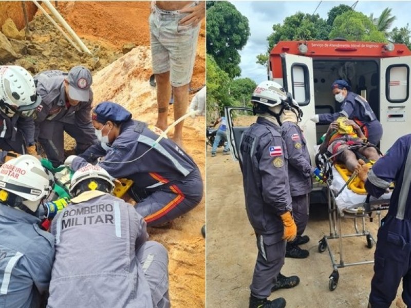 Imagem de Bombeiros resgatam idoso soterrado em Santa Cruz Cabrália