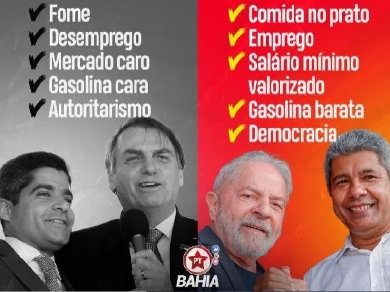 Imagem de Juíza determina que PT-BA apague postagem que liga Neto a Bolsonaro